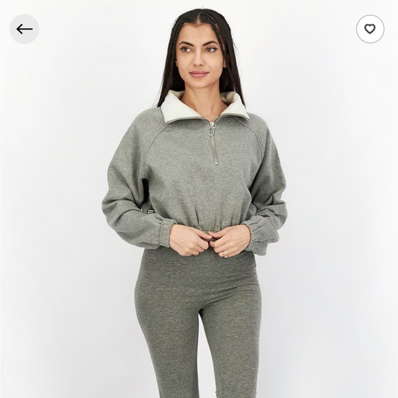 JUICY COUTURE | Heather grey half zip cropped sweater - Picture 4 of 14